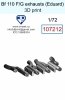 Omask 107212 Bf 110 F/G exhaust (Eduard) 3D print 1/72